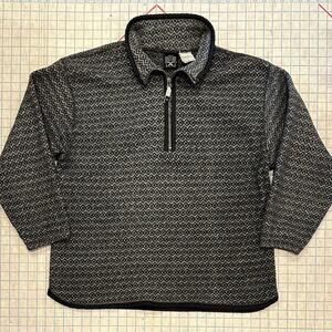 Vintage Bugle Boy Fleece 1/4 Zip Jacket Men's Large Aztec Southwestern 90's
